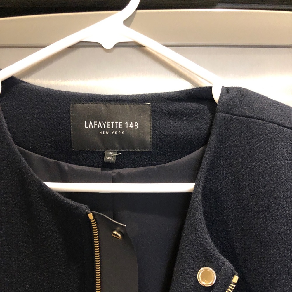 Lafayette - navy - leather - EUC